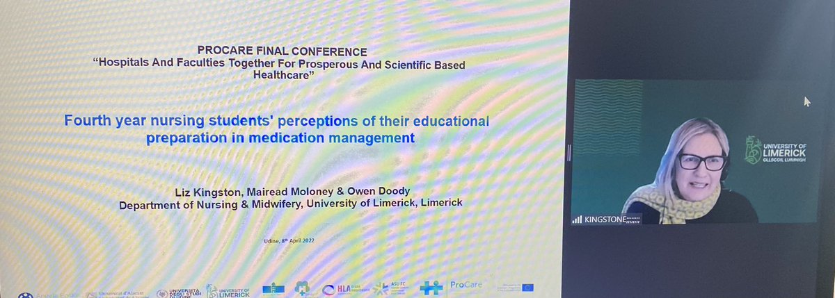 C_FitzGerald_'s tweet photo. @lizkingston talking through nursing students perceptions of educational preparation in medications management @NursingMid_UL @ProcareEurope #ProCareEurope https://t.co/StJMvczWBb