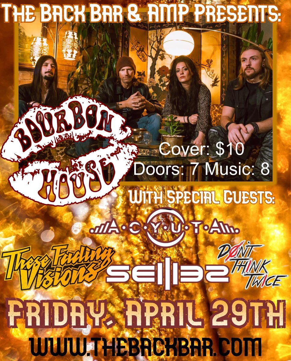 BourbonHouse_'s tweet photo. Madison, WI area (and all Wisconsin) Bourbonites! Weโre not home a lot and this is going to be a fun night in Janesville! Get your tickets at https://t.co/Wats0eC703 #wisconsin #madisonwi #rocknroll #thebackbar #rockshow #janesville #femalefronted #womenofrock #rockwomen https://t.co/ZVI9L7ZUAK