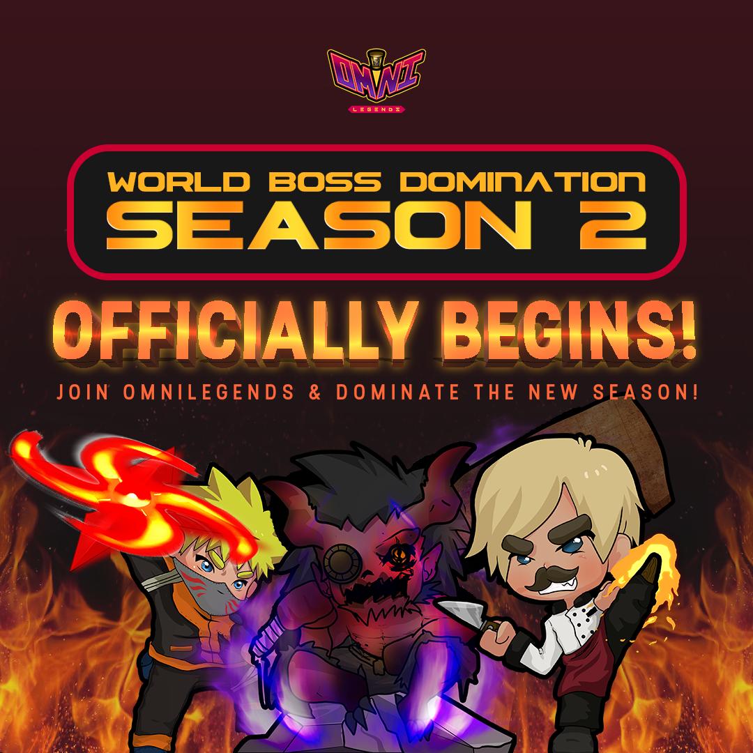 WORLD BOSS DOMINATION SEASON 2 HAS FINALLY OPENED TODAY!

JOIN #OMNILEGENDS and DOMINATE ALL EPIC BATTLES! 

JOIN, PLAY and EARN here:

🔗: omnilegends.oneomniverse.com

JOIN our pages and TG community:

📣: t.me/oneomniversePH
💬: t.me/oneomniverse

#Omnicash #P2E #NFTGames