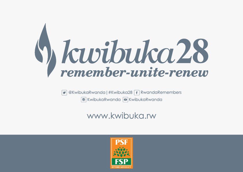 Every year that passes makes us stronger and better .We stand in solidarity with all Rwandans to mark the 28th commemoration of the 1994 Genocide against the Tutsi. #Kwibuka28 #NeverAgain