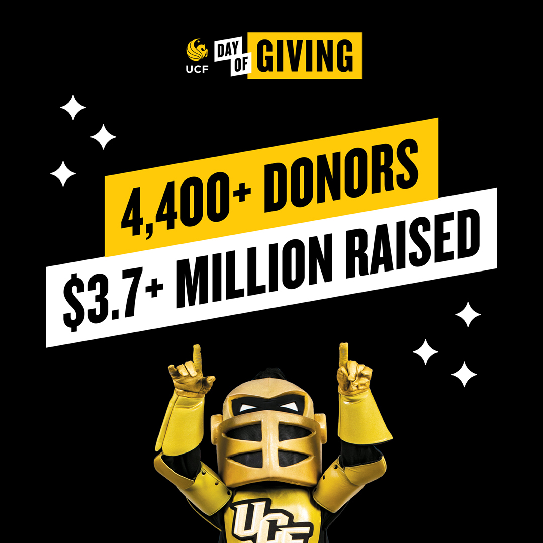 HISTORY MADE ⚔️ Knight Nation, YOU made this happen! Thank you for fueling the future of UCF on #UCFDayofGiving 🚀
