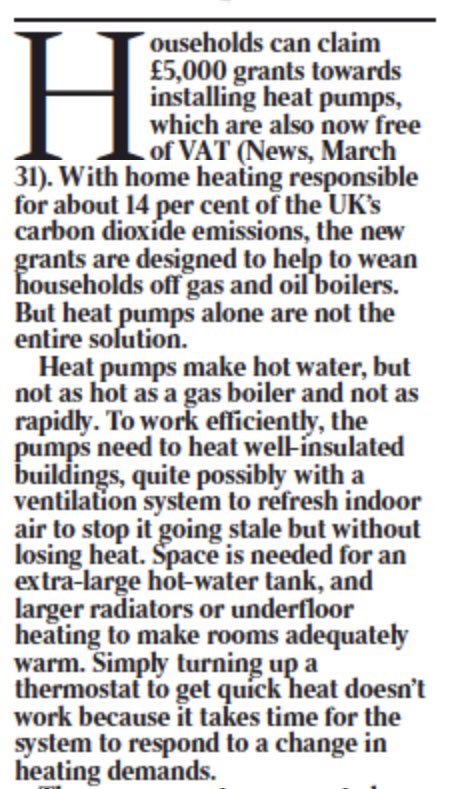 KeillerDon's tweet photo. Heat-pumps. The latest, useless, green, scam that requires bans and subsidies to force them on an unwilling population. https://t.co/EfZDTlV7bx