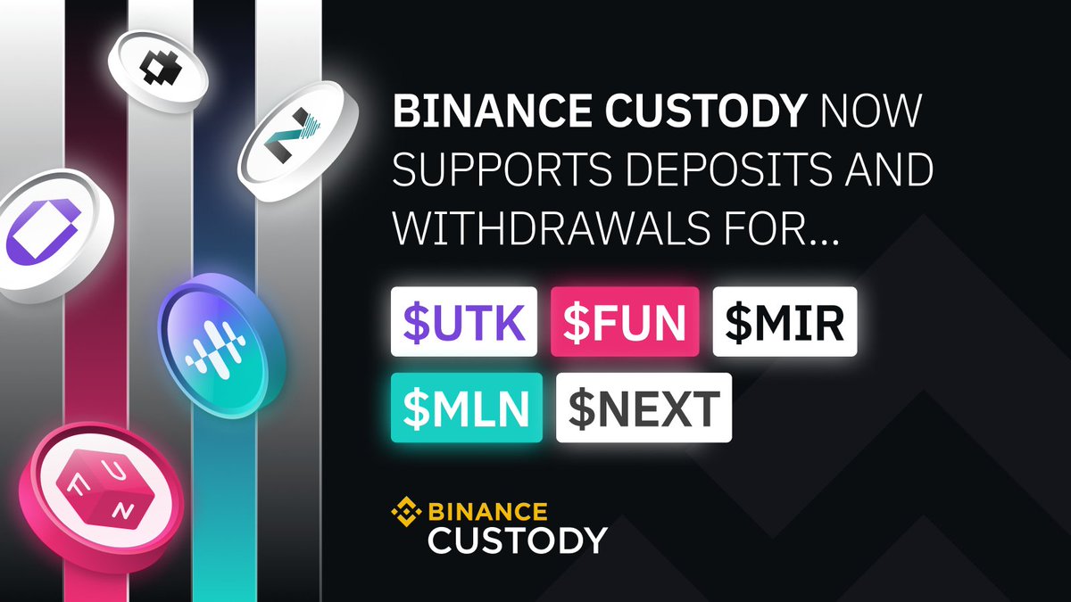 Custody services are a cornerstone of traditional banking 🏦 

There was never any doubt that #crypto would do it better, like everything else.

Binance Custody is opening its doors to $UTK, and we are just getting started.

Find them here 👉 binanceinstitutional.com