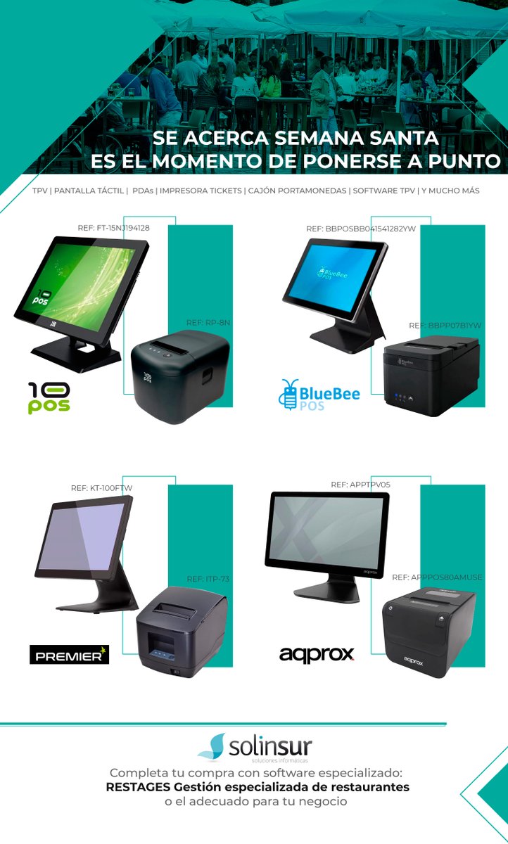 Infowork_iw's tweet photo. Trabajamos para ofrecer SIEMPRE los mejores productos a nuestros IT PROfesionales.
Descubre los mejores precios para #tpv #pantallatactil #pdas y todo lo que tu cliente de restauración necesita.
Shop https://t.co/kx34kM1Hmd 🧡
@SolinsurInforma @Approx_Iberia #bluebee #10pos https://t.co/3ZnO0qKe5L