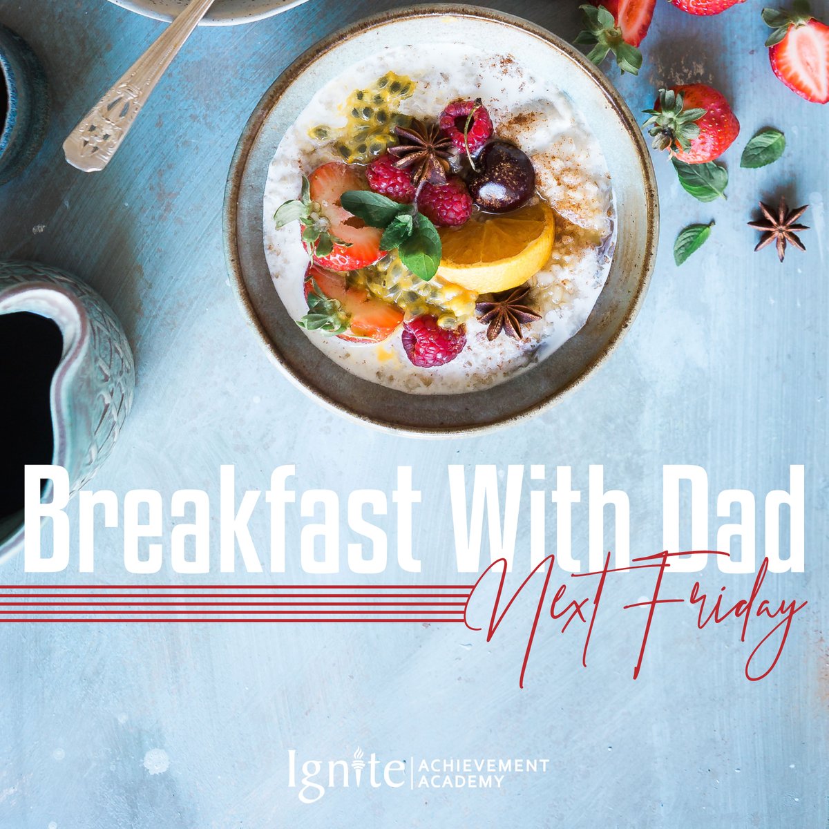 Next Friday, April 15, is breakfast with Dads. Looking forward to it! #BreakfastWithDads