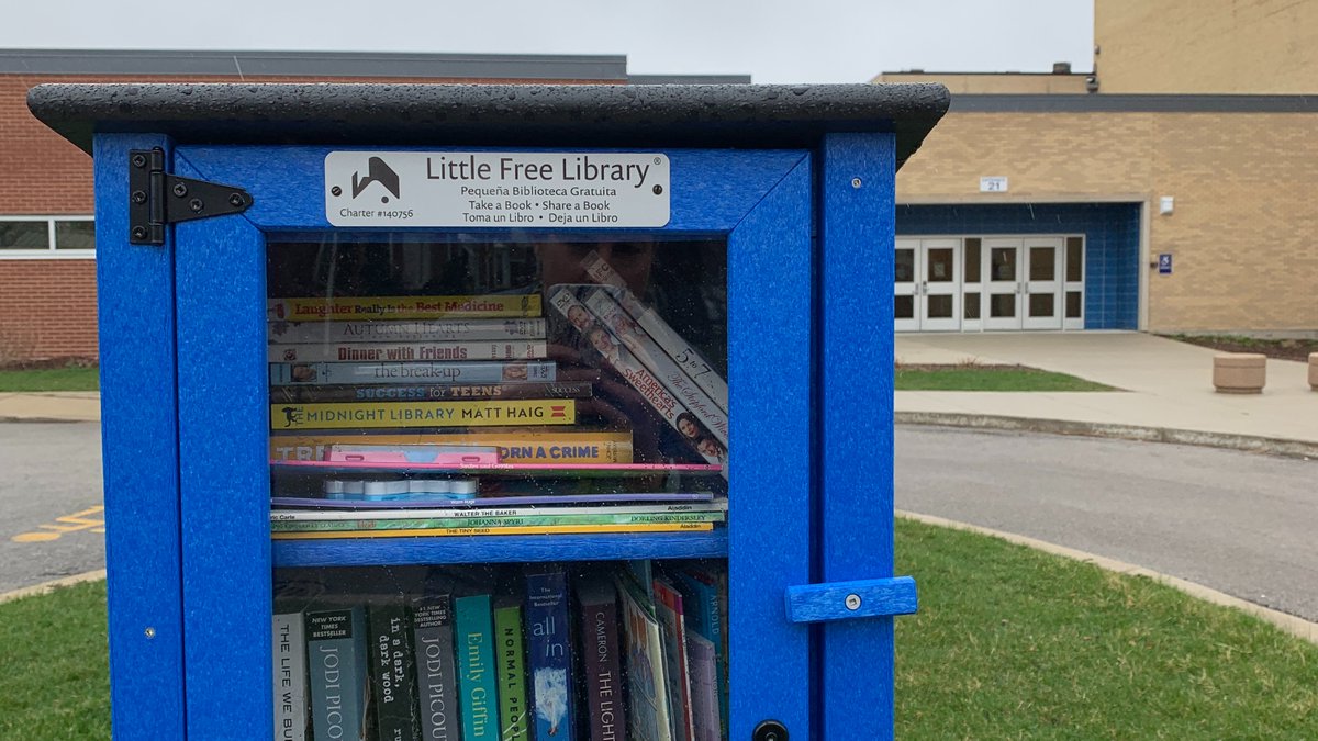 With the assistance of a grant, East Leyden Key Club built a “little library” for the entire community to enjoy near entrance 21 on King Street. The goal of the program is to promote reading and provide a free book exchange for all. <a href="/EastLilLibrary/">Leyden Little Library</a> #leydenpride