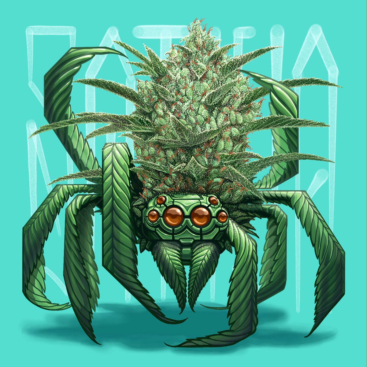 Pablo_5k's tweet photo. 🥳🥳SOLD OUT🥳🥳

'Araneae Sativa'

HUGE thank you to everyone who threw down an offer, and all of you legends who collected an edition 🙏❤️‍🔥

Awesome way to kick-off the new @objktcom collection 'Droids of 5k' 🙌🤖💚 https://t.co/Djj0fMSF4y