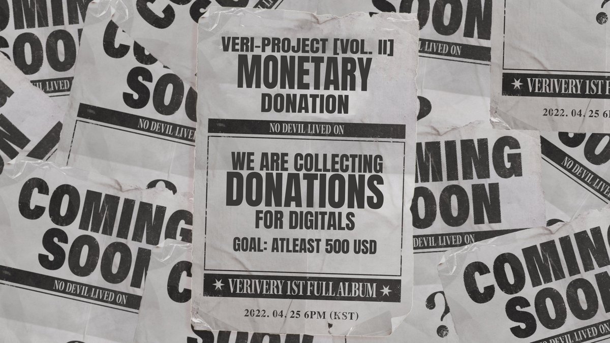 [ VERI-PROJECT VOLUME II: WHOLE]
Monetary Donations

We are now opening the donations for digitals (Bugs and Genie)! If you want to donate, send it to our PayPal!
🔗paypal.me/forverivery

After donating, please answer the donation form.
🔗 forms.gle/UX1wza1DYDaAoM…
++