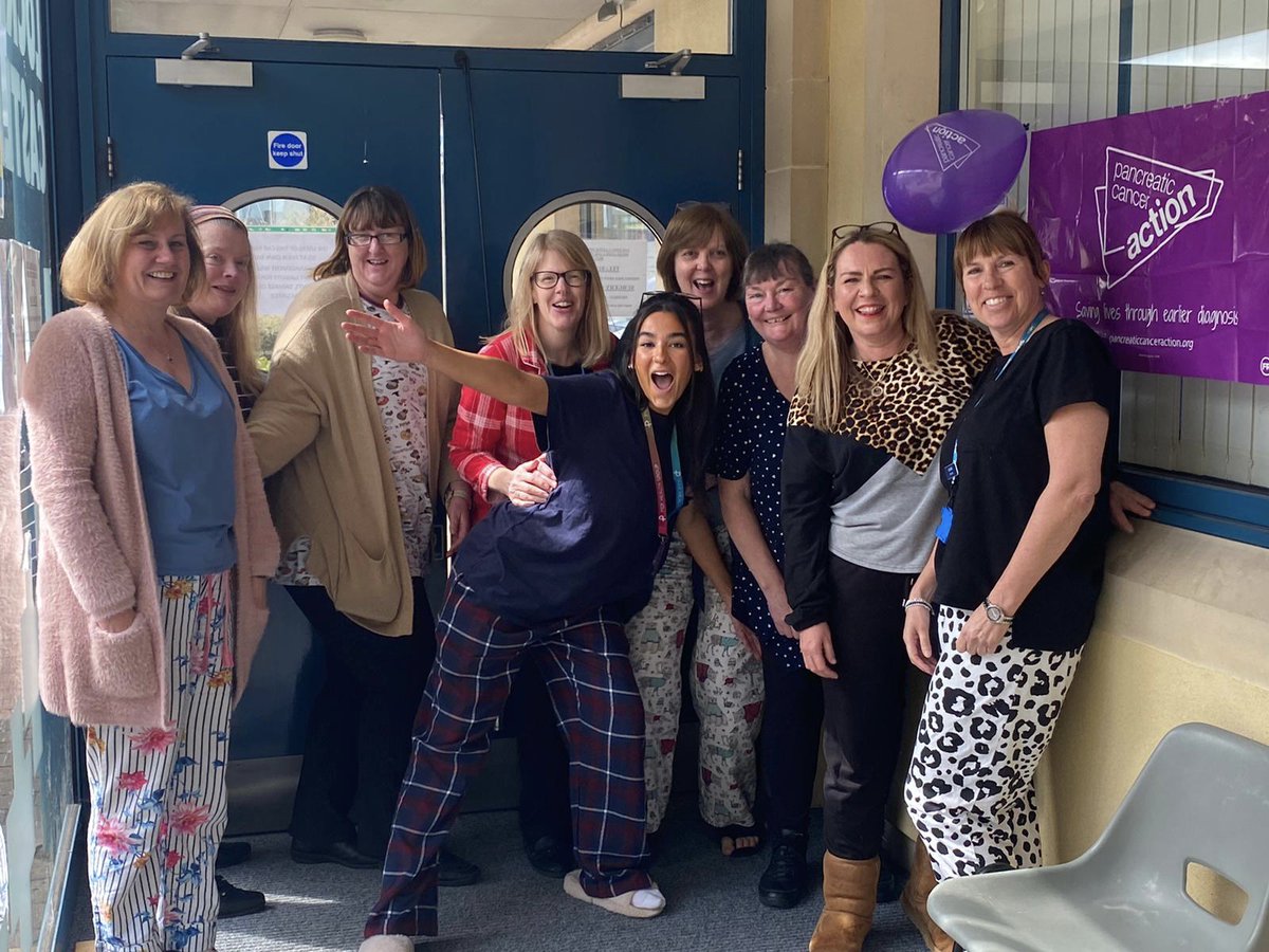 PierHealthGroup's tweet photo. The team at Stafford Medical are wearing their snazzy pyjamas to work in support of pancreatic cancer awareness! 💖
See this link to find out more: https://t.co/iAnuLMYxoD
@OfficialPCA
#PJsforPanCan #pancreaticcancer #NHS https://t.co/9zMND8T4Hd