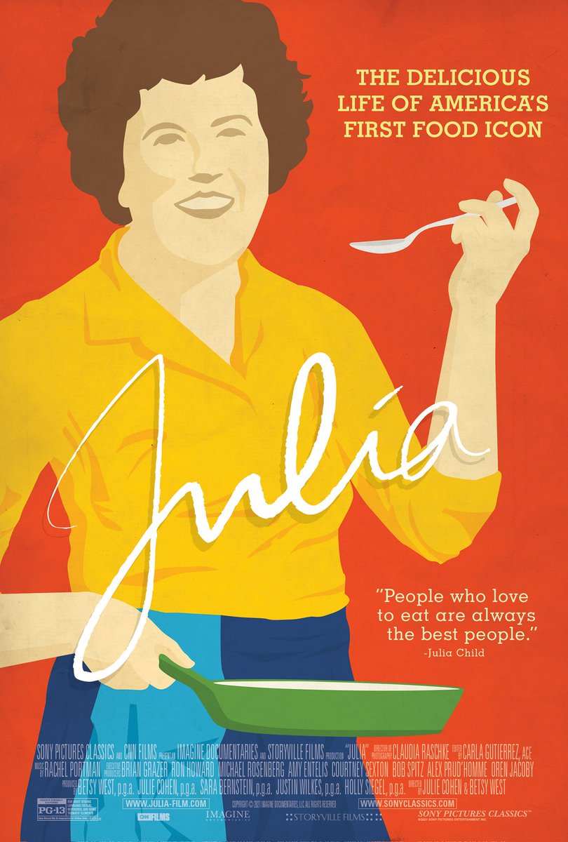 A shout out to the brilliant directors @FilmmakerJulie & @Betsywest for this extraordinary documentary, if you haven't already, do yourself a favor and fall in love with #Julia ❤️📽🎬🥘🍽 #JuliaChild #Documentary #womeninfilm #Foodie #foodicon #inspiring