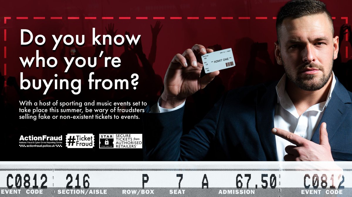 Always check to see if the vendor you’re buying your tickets from is a member of <a href="/STARticketing/">STAR</a>. If they are, the company has signed up to their strict governing standards. Find out more about how to buy tickets safely ▶️ star.org.uk/buy_safe