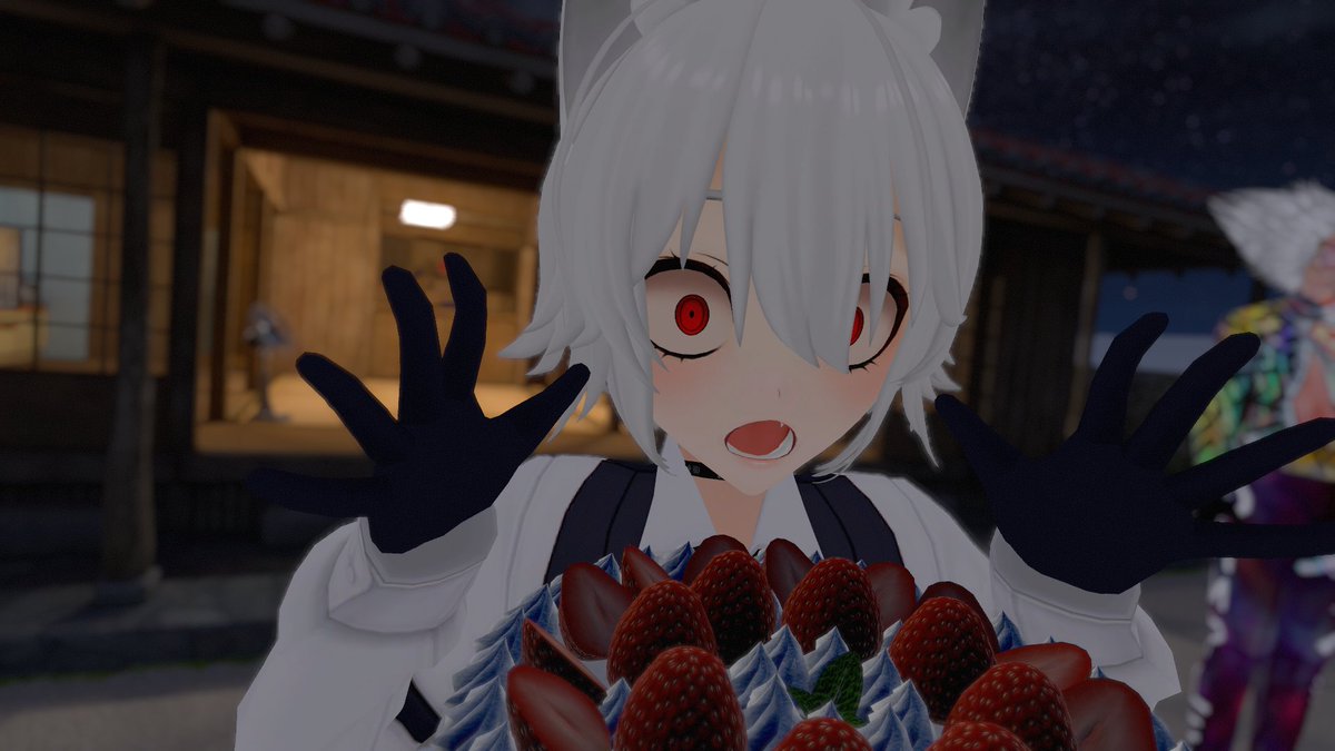 VRTIZURU's tweet photo. けーきをたべるえびちゃん!かわいい!🌟
#VRChat
#HelltakerCerberus https://t.co/rhvK45m4ha