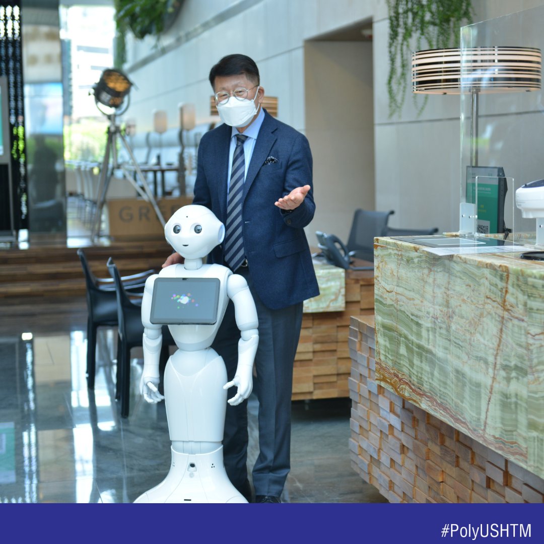 PolyUSHTM's tweet photo. Meet Mirae, a new #SHTMer, who vows to contribute to research excellence of our School!

We’re very excited to welcome Mirae to the #PolyUSHTM family 👏👏👏🤖

#SHTM #Robot #PepperRobot #AI #HospitalityManagement #SHTMResearch https://t.co/hMfYK0mRYC