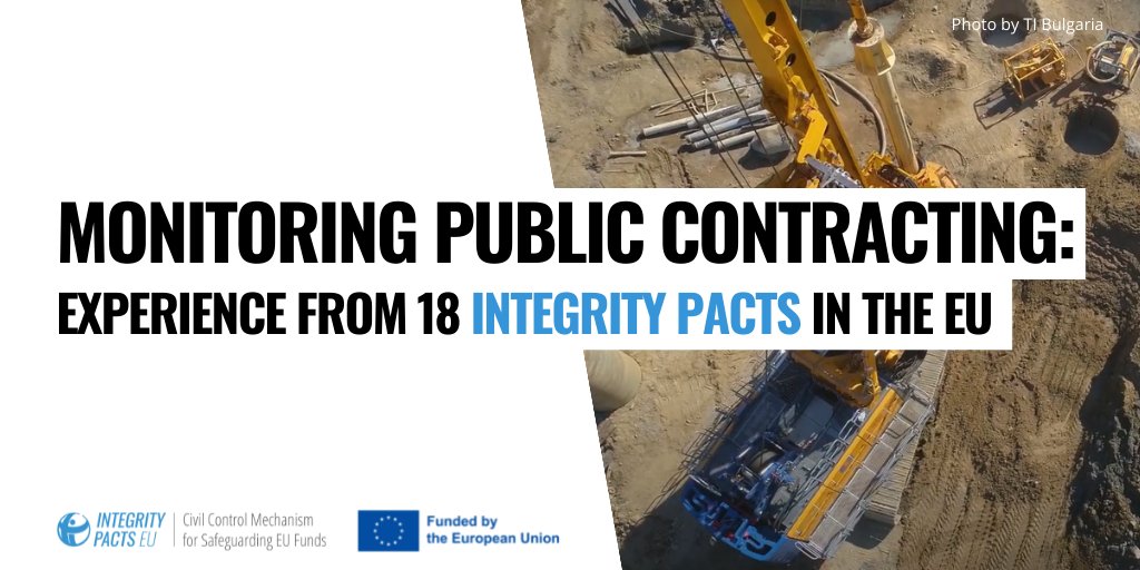 anticorruption's tweet photo. Between 2016 and 2021, 15 civil society organisations monitored 18 public contracting projects in 11 🇪🇺 countries.
🤓 Want more data? We’ve collected it all in the new #IntegrityPacts in the EU report. Read more➡️ https://t.co/p8XWyF6Une
@EUinmyRegion @TI_EU https://t.co/wV5GanN6JN