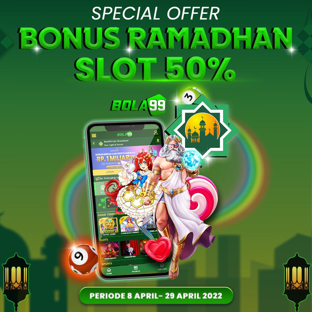 Bola99com's tweet photo. Ramadhan penuh kejutan, bola99 menyediakan promosi khusus untuk member yang baru bergabung.

"𝗣𝗿𝗼𝗺𝗼 𝗥𝗮𝗺𝗮𝗱𝗮𝗻 𝟮𝟬𝟮𝟮"

Promo berlaku untuk semua permainan Slot Games.

#bola99 #ramadhan #bonusramadhan #newmember #situsslot #slotindonesia #bola99id https://t.co/7mPKhFltxS