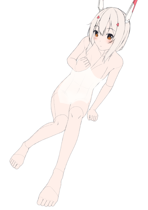 温泉つかる感じのラフ 