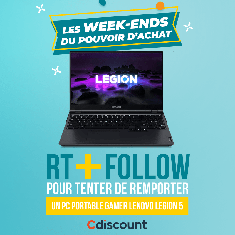 🎁 #Concours Pour nos membres Cdiscount à Volonté, c'est parti pour 72H de promos ➡ bit.ly/3DTFslp 💻 Pour fêter ça, on vous régale avec un PC Gamer Lenovo Legion ! Pour tenter de le remporter : 🔸 RT ce tweet 🔸 FOLLOW @Cdiscount 🍀 TAS 13/04