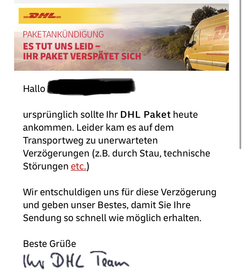 HowIMetTheWorld's tweet photo. Seit #Amazon die Pakete selbst ausliefert hat #DHL den Anspruch an sich selbst verloren… https://t.co/Swc7XhZt6Y