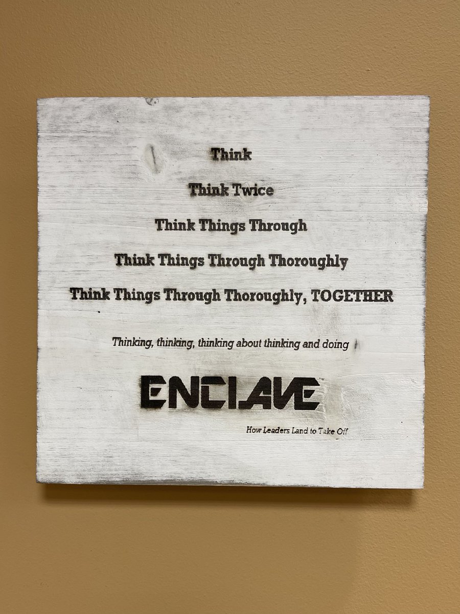 JohnRDallasJr's tweet photo. #Gratitude opens and closes communication loops. Acts of #appreciation energize and calm minds. Hearts warm when thanks is given and received. @EGVBusinessPark FD officer David Hoppe crafted for @enclave_center this “thank you,” now hanging in The 1776 Boardroom. Grateful we are! https://t.co/C1gZFpaHPu