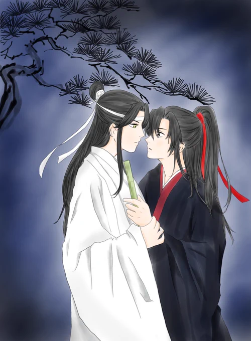 完成「彼のために吹いては駄目だ」の原作ver忘羨。背景はもう諦めた#魔道祖師 #mdzs #忘羨 
