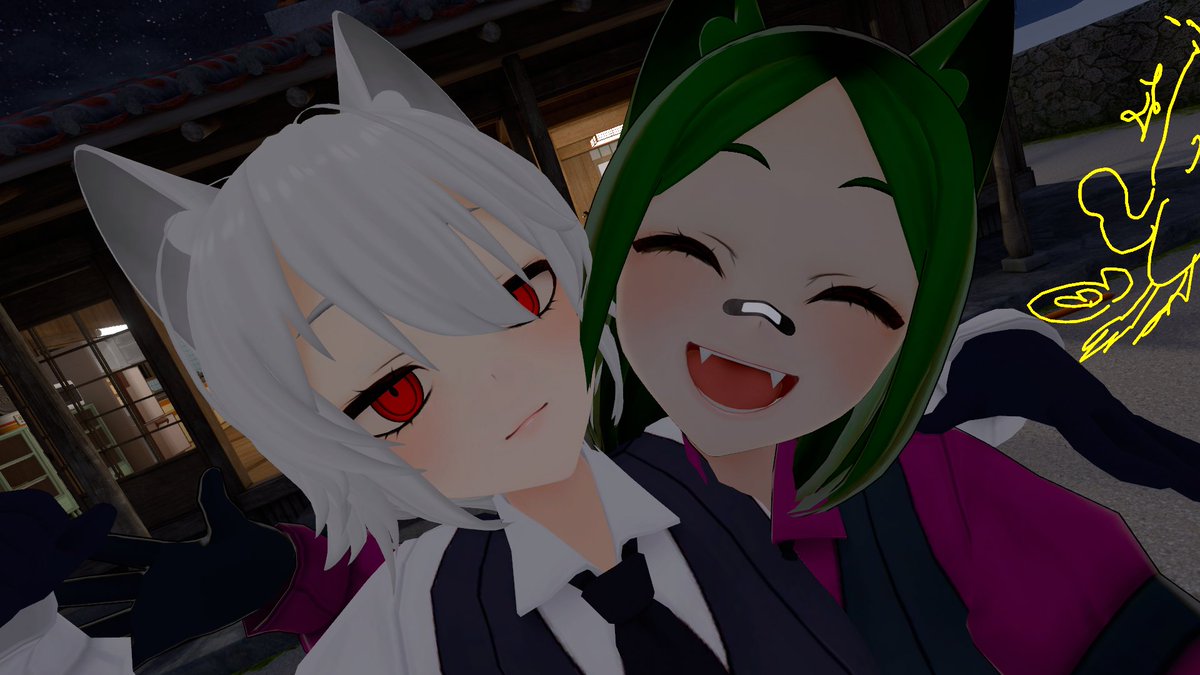 VRTIZURU's tweet photo. つーしょっといっぱいうれしい!😹💫
#VRChat
#HelltakerCerberus https://t.co/41jsPojIzi