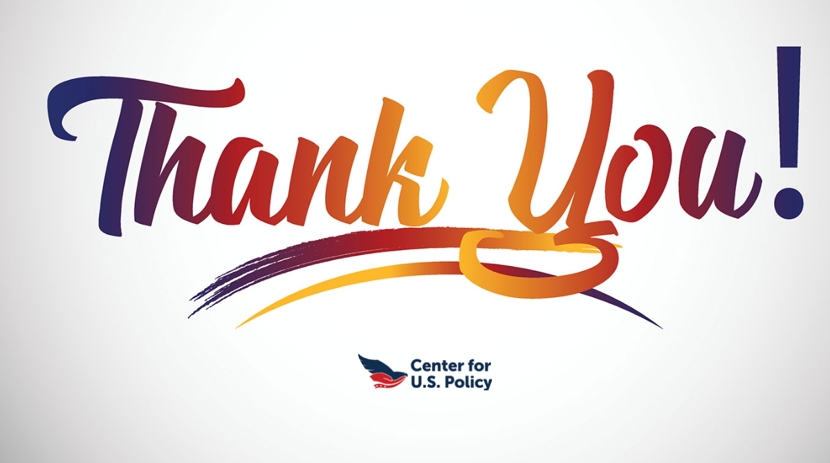 Center for U.S. Policy on Twitter "We commend the introduction of the