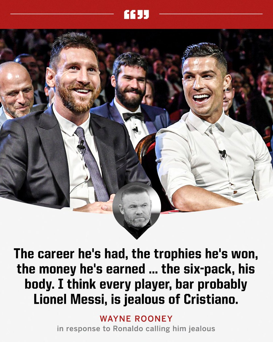 ESPNFC's tweet photo. There's only one player who isn't jealous of Cristiano Ronaldo 👀 https://t.co/uFdHJcF3xS