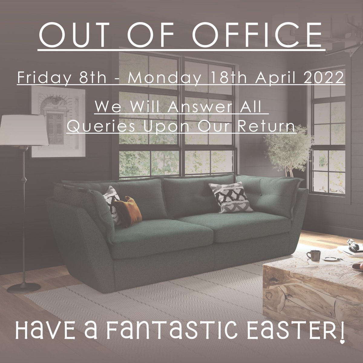 We will be out of office next week for our factory shutdown. We will answer all queries when we return on Monday 18th April.
We hope you all have a fantastic Easter break!