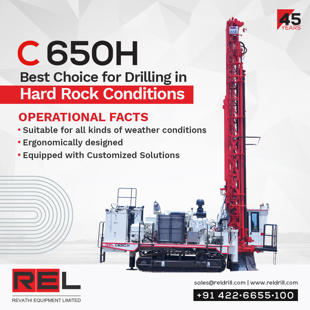 revathiequipltd's tweet photo. Is your firm finding it difficult in getting the maximum drilling efficiency in hard soil conditions? REL C650H is the best available option for your firm to get the desired result
To know more: https://t.co/lRtPqYqpT5
#REL #blastholedrill #Downtheholedrill #C650H #C650 #DTHdrill https://t.co/K37kkuqRJh