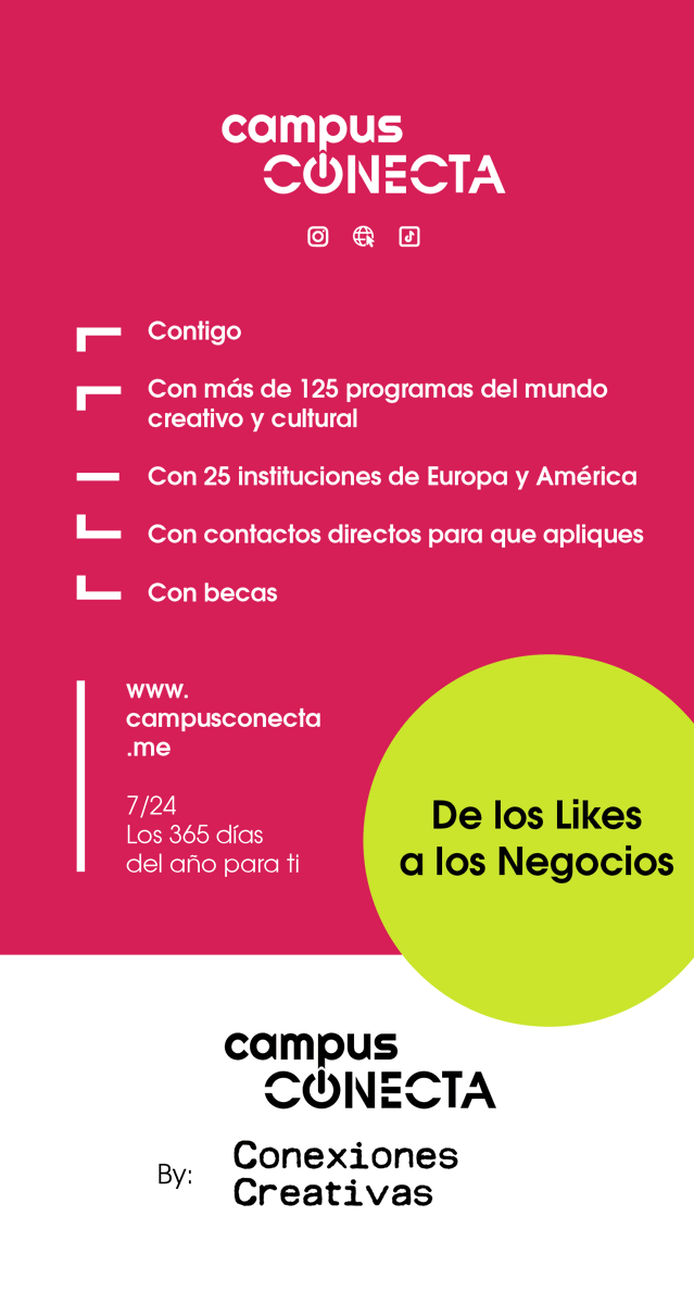 CCCreativas's tweet photo. ¿Quieres potenciar tu estrategia digital?
Campus Te Conecta ya en https://t.co/UfZQCn8Ua7
#campusconecta #formacion #becas #viajar #viajes #liketobusiness #digitalmarketing #digital #socialmedia #socialmediamarketing https://t.co/qMzEeg6170