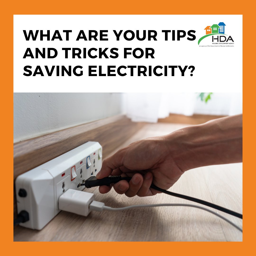 the_hda's tweet photo. What are your tips and tricks for saving electricity?
Let us know your tips and tricks in the comment section below.
#HowDoYou #FunFriday #TheHDA #HousingTheNation #DepartmentHumanSettlements #DHSProjects #HdaAtWork #RebuildTheHDA https://t.co/6H7LVlSz9s