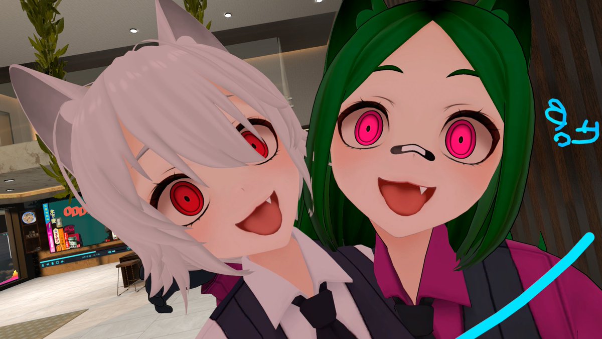 VRTIZURU's tweet photo. ぐるーみんぐされるえびちゃん💦
#VRChat
#HelltakerCerberus https://t.co/vCSKKw9Ge4
