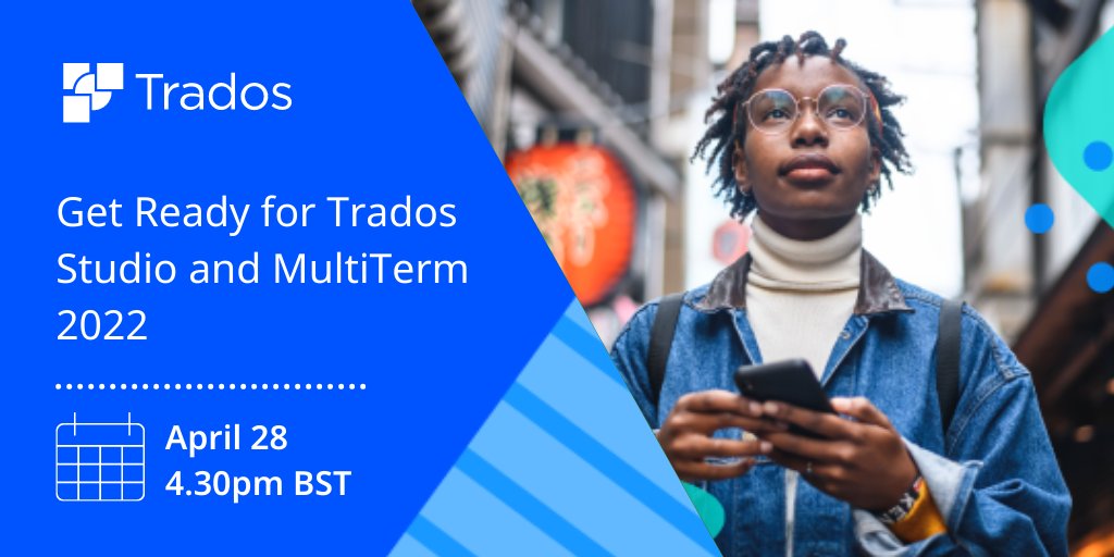 rwstrados's tweet photo. Every translation professional works in their own unique way - That's why we've designed #TradosStudio2022 and #MultiTerm2022 with you in mind.
Join our live webinar to find out more π https://t.co/kU0fE28zzb
#BeUniqueWithTrados https://t.co/jDriyKCCNr