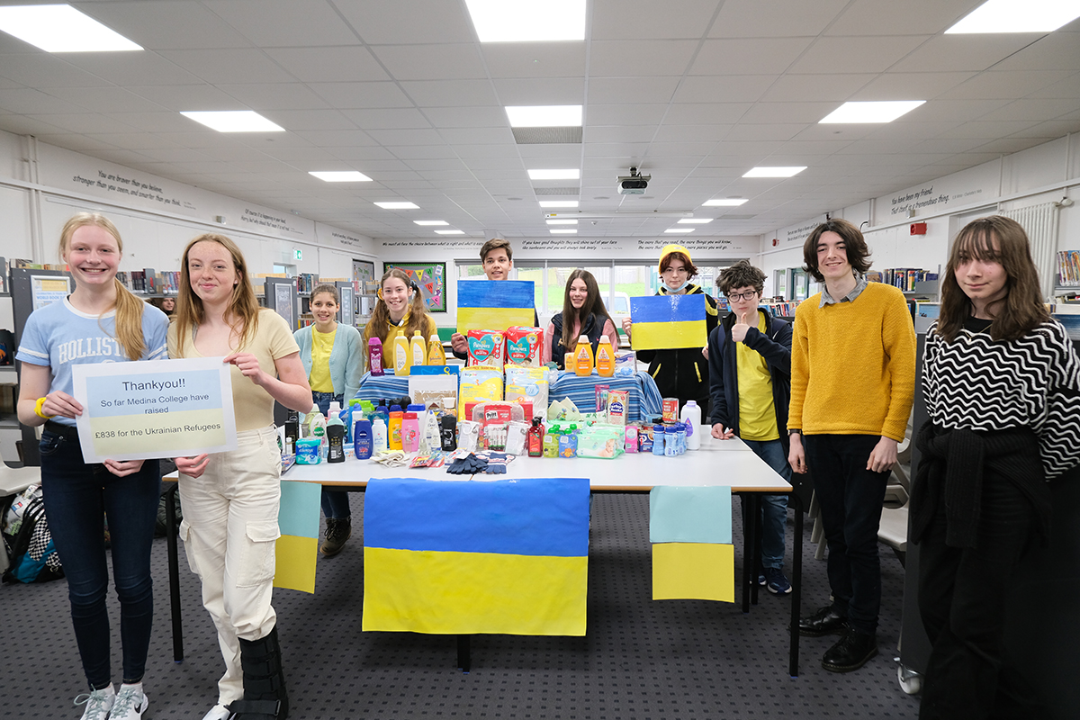 MedinaCollege's tweet photo. Thank you so much to everyone for supporting our mufti day today. We have raised £838 so far for Ukrainian Refugees.
If you haven't had a chance to pay your donation on School Gateway yet, you will be able to do so until the end of the Easter break. https://t.co/rCoUnCgkPp