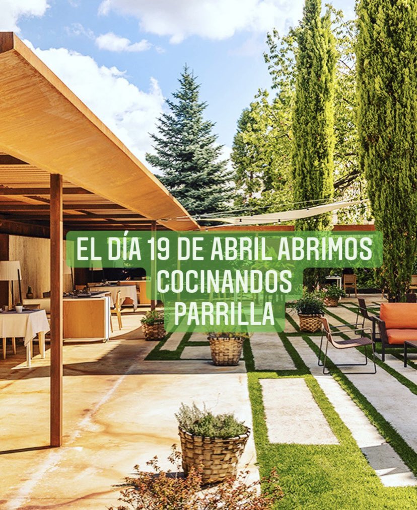 cocinandos's tweet photo. El día 19 de abril, abrimos nuestro espacio en el Jardín Cocinandos-Parrilla. Puedes reservar ya tu mesa en https://t.co/Kb0jtYWGDA este año no te lo puedes perder. https://t.co/RbSXSzeFny