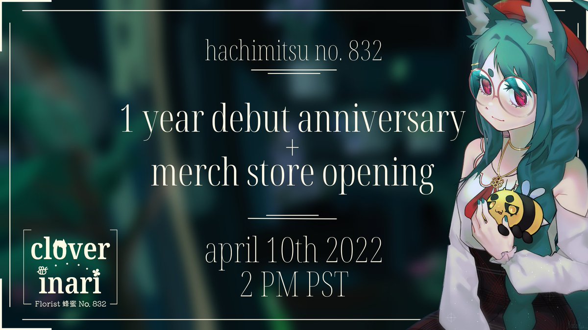 cloverinari's tweet photo. flower shop event 💐

💚1 year debut anniversary💚
• merch store opening [preorders]
• debut video review
• game key giveaways
• games with chat
• karaoke . . . 😳

🍀sunday 4.10.22 at 2PM
#clovermail #ENVtuber https://t.co/94Us7iWH61