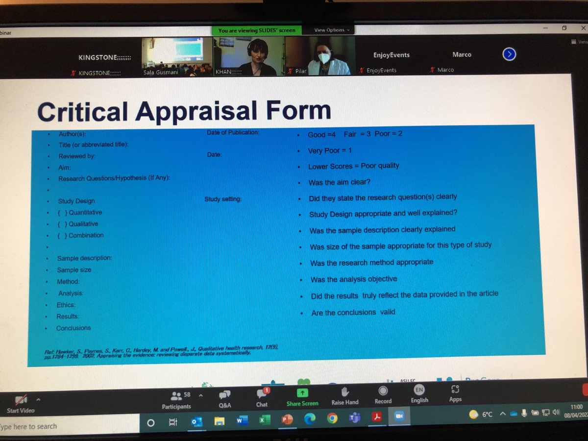 lizkingston's tweet photo. Jennifer Khan ⁦@ULHospitals⁩ discusses a useful appraisal tool for nursing journal club ⁦@ProcareEurope⁩ international conference #ProCareEurope ⁦@NursingMid_UL⁩ ⁦@UL⁩ #collaboration https://t.co/KTbfsSweTn