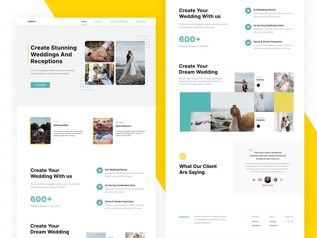 Wedding Planner and Organizer Landing Page Redesign Exercise by Mohammed Tameem