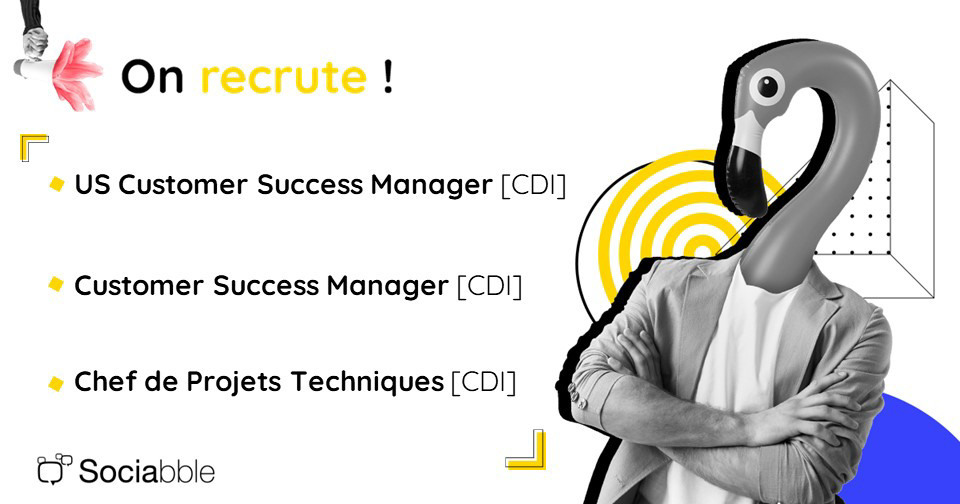 FidySociabble's tweet image. Sociabble recrute dans l’équipe Customer Success !

Vous souhaitez devenir un conseiller stratégique et mener des projets de transformation digitale à grande échelle ?

Nous avons peut-être une opportunité pour vous ! 📲