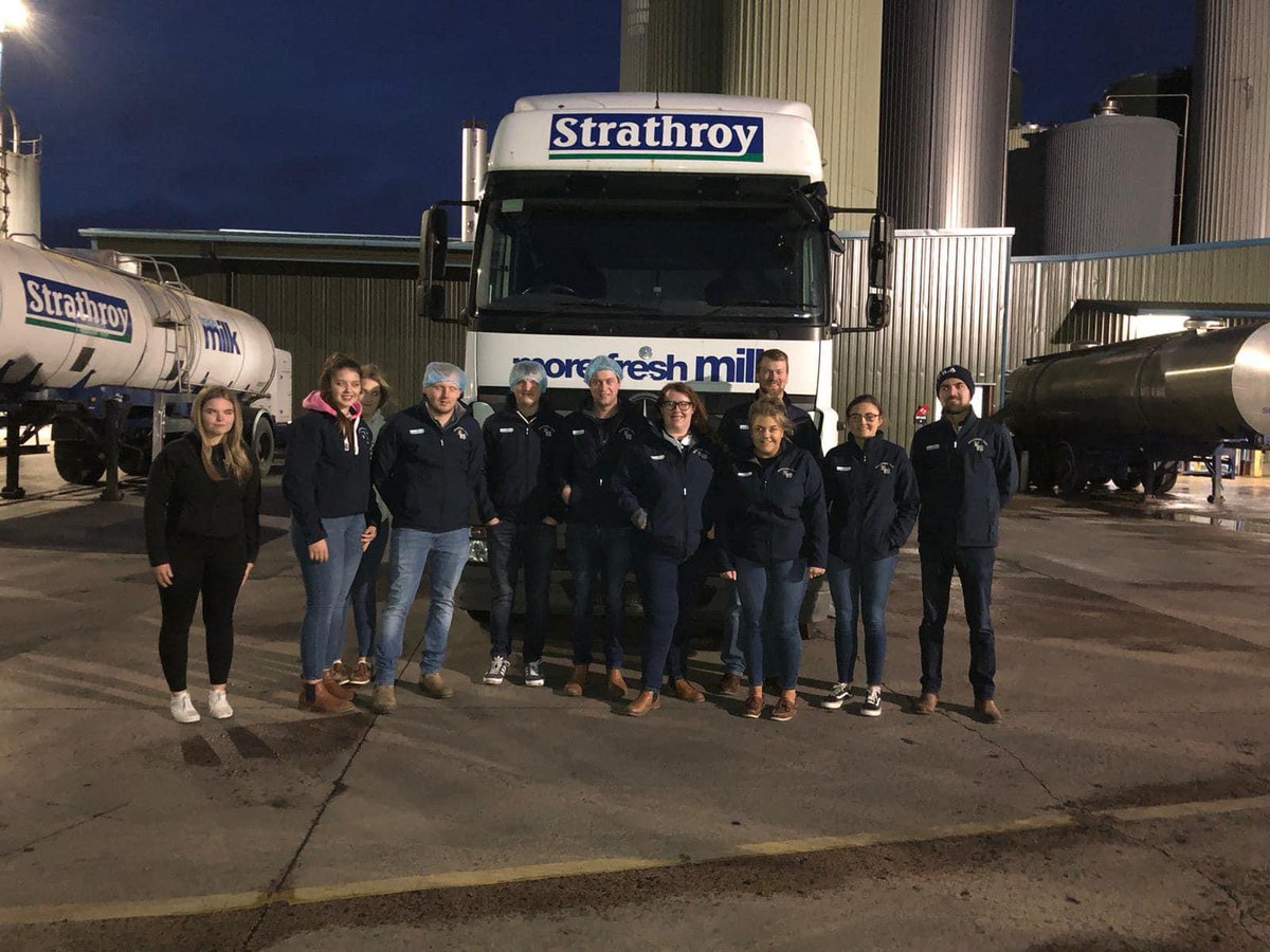 StrathroyDairy's tweet photo. Delighted to welcome the Clanabogan Young Farmers to the farm and the dairy this week. Able to showcase and explain the whole dairy process from farmer and field, to processing and packaging. https://t.co/MxP3WS9MT3