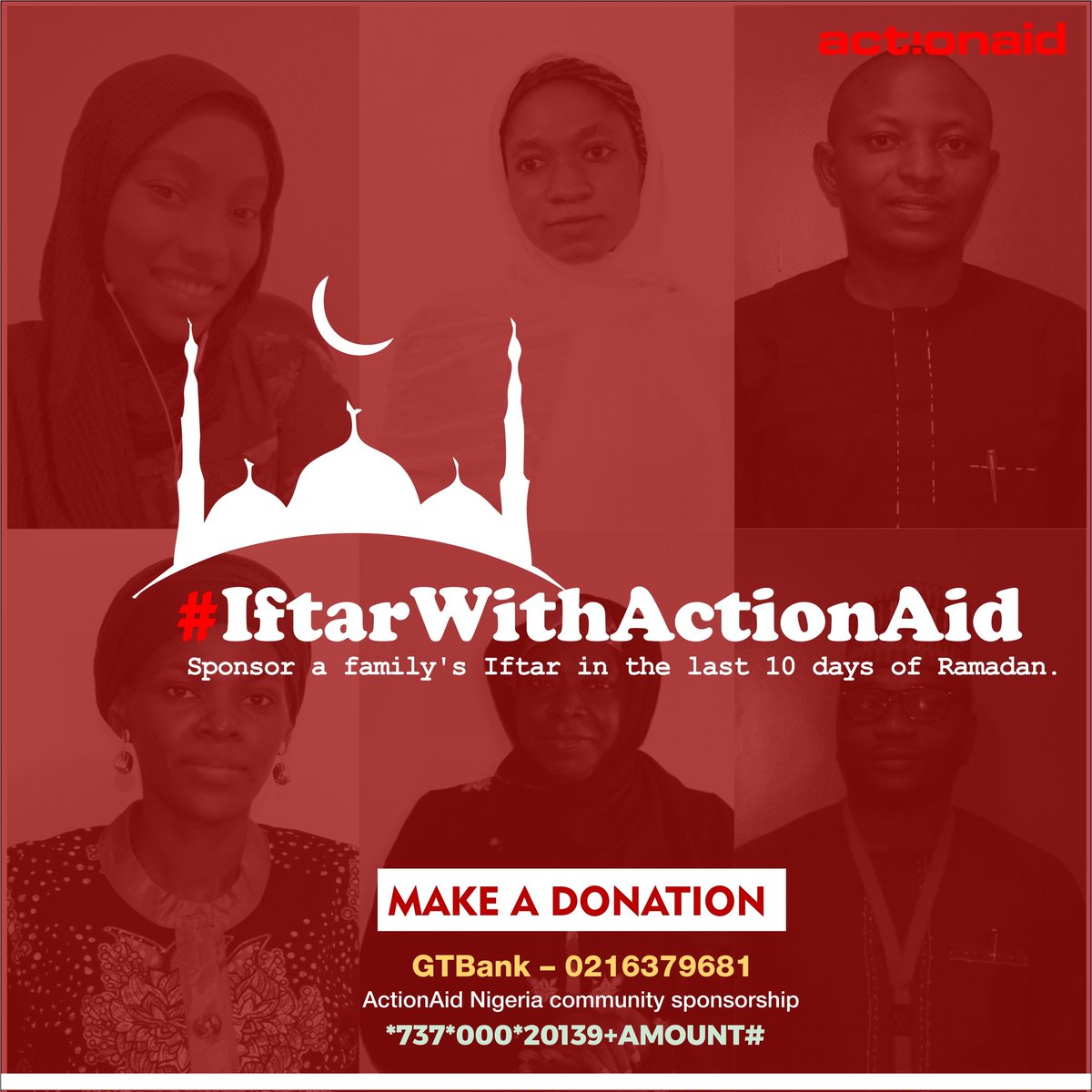 ActionAidNG's tweet photo. Whoever feeds a fasting person will have a reward like that of the fasting person, without any reduction in his reward.’’ sponsor a family's Iftar in the last 10 days of Ramadan. To donate please visit https://t.co/uW0RAayg9X or donate via GTBANK 0216379681
#IftarWithActionAid https://t.co/9kPnb0bk2J