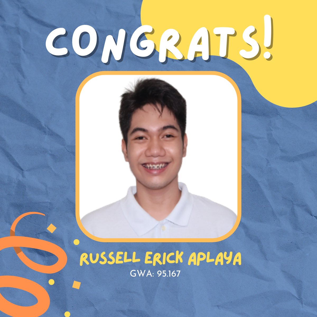 ABM8_22's tweet photo. Congratulations to our malup8 na classmate, Russell Aplaya! Well done! 💚 @russxplaya https://t.co/q5NkI9G3ui