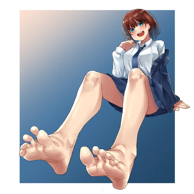 たわわ
#一日一裸足絵 