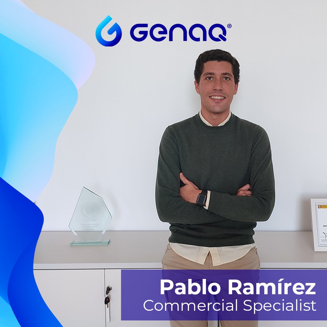 wearegenaq's tweet photo. We introduce you a new member of #GENAQ! #PabloRamirez has joined us this year as a commercial specialist. Welcome! 💧💧 #DrinkAir #WaterFromAir #PureWater #CleanWater #WaterGenerators #WaterSolution #WaterTechnology #WaterSupply #SaveWater #AirToWater #WaterForEveryone https://t.co/H0APni35fn