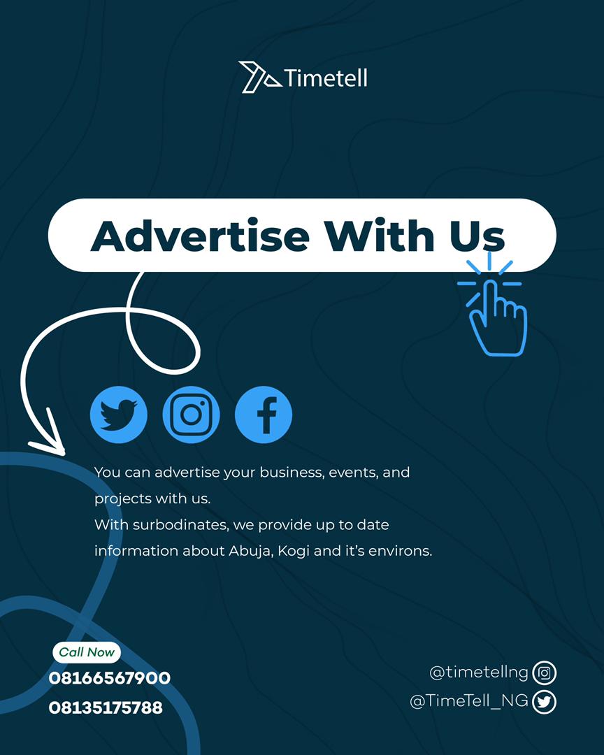TimeTell_NG's tweet photo. Relax and let us do all the work. Advertise with us Today.
#TimeTellNetworks https://t.co/6Uc0mD9VP9