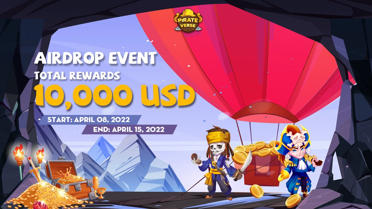 💧 PirateVerse Airdrop 💧

🏆 Task: ➕ 5 BUSD + $5 worth of PVF for 900 random participants

👨‍👩‍👧 Referral: ➕ 10 BUSD + $10 worth of PVF for top 50 referrers 

🔛 Airdrop Link &amp; Information: t.me/Airdrop/3276

#Airdrop #BSC #Bitcoin #BUSD #PirateVerse #PVF #Airdropstario