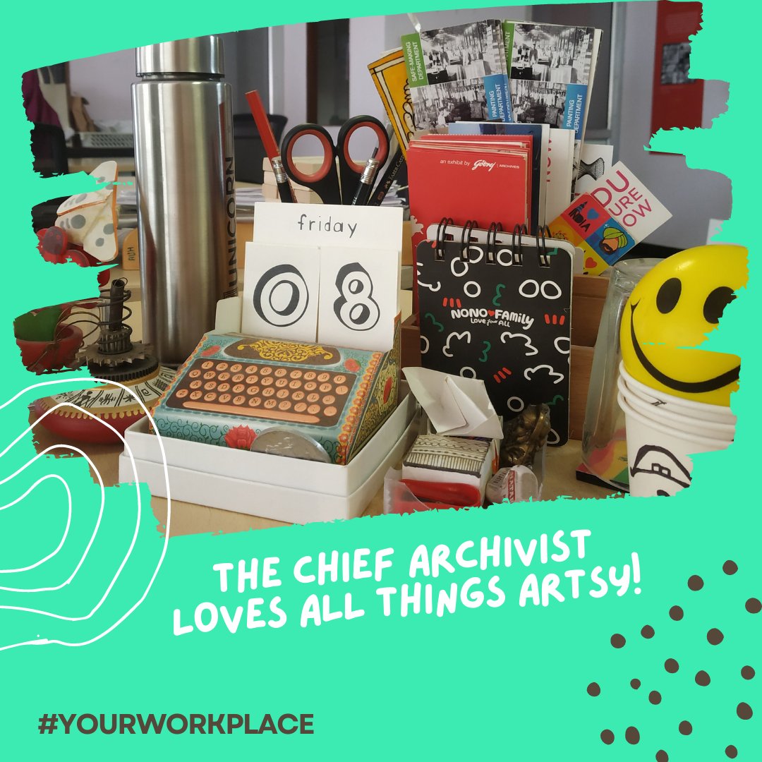 GodrejArchives's tweet photo. #Archive30 #YourWorkspace
People love to personalize their #workspaces with things that cheer them up and spread a positive vibe! It helps to create one's own space at the #workplace. Sharing with you today some pics of how we do it at the #GodrejArchives!
#ExploreYourArchive https://t.co/b8es7urqmY