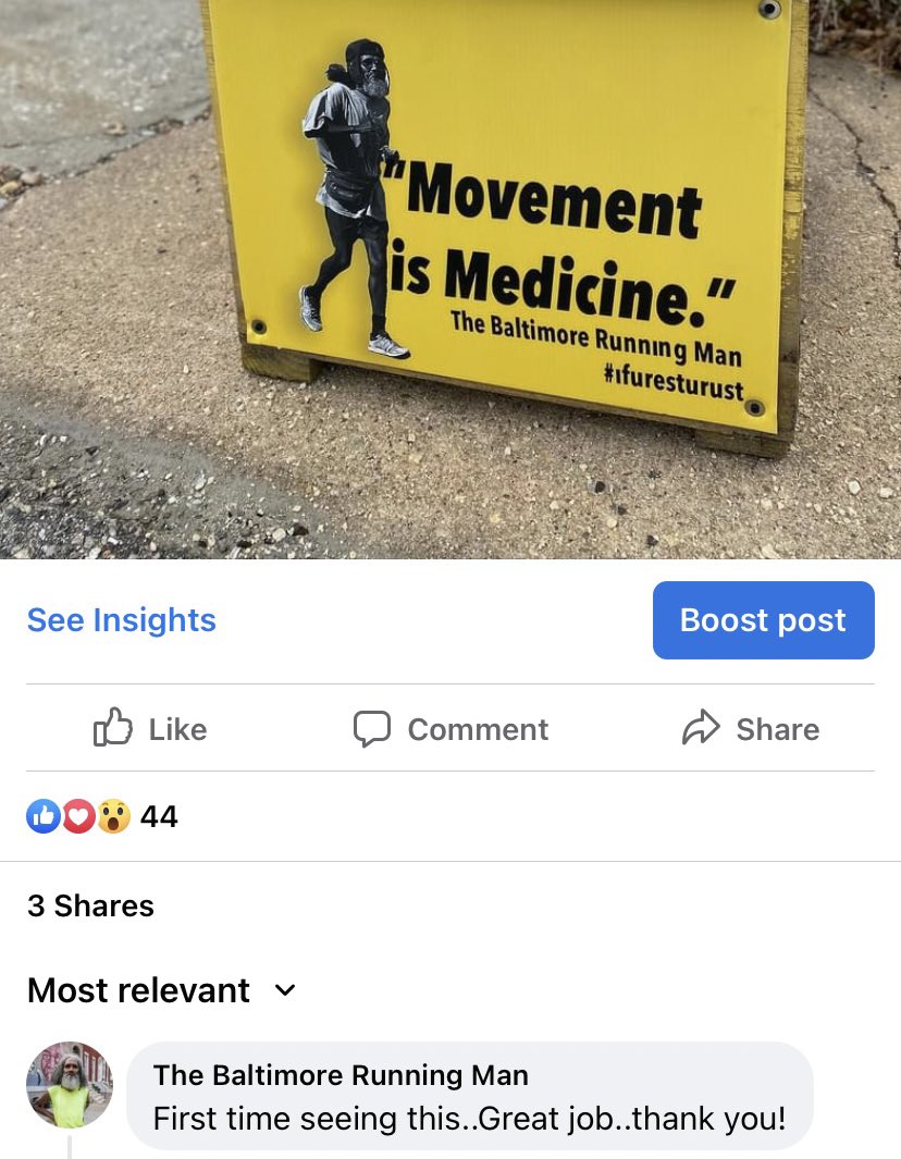 thebrokenplate's tweet image. The Baltimore Running Man has been too busy running but he finally saw his salt box 🥰