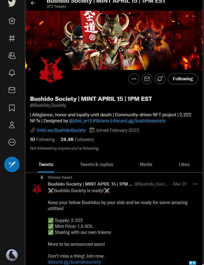 CrowSagon's tweet photo. @MetaApeGang @Bushido_Society BOTH PROJECTS FULL OF PROMISE, LETS GOO 
@r_beciu 
@CrytpoMeta
@ZTabreez
@artemovskiiyy
@kyleskowron https://t.co/nM5CFdI1S9