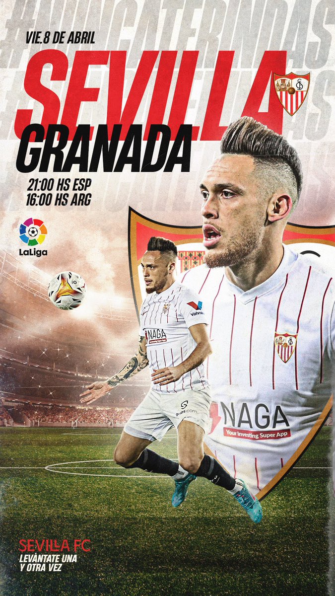 Todos juntos! #VamosMiSevilla 👊 🆚 @GranadaCF 🏆 @LaLiga 🕒 21hs 🇪🇸 - 16hs 🇦🇷 🏟️ Estadio Ramón Sánchez-Pizjuán #WeareSevilla